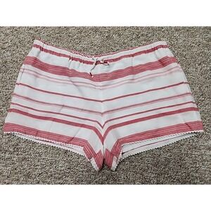 Polo Ralph Lauren XL White Red Striped Drawstring Shorts Women's 38x3